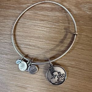 Alex and Ani Minnie Mouse Silver Charm Bangle Bracelet